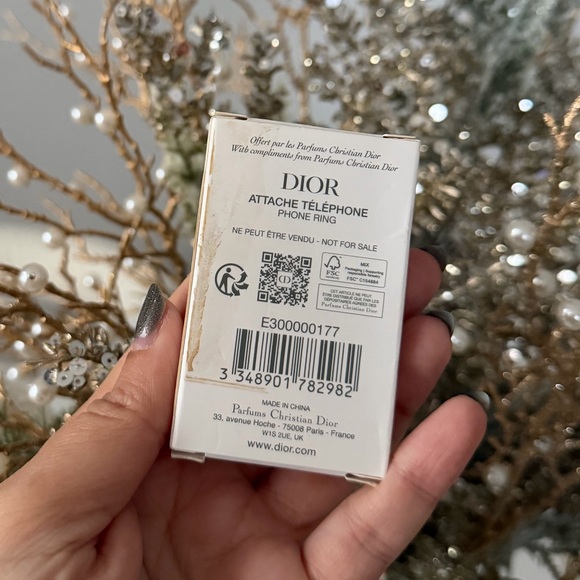 Dior Beauty CD Dual Mirror Phone Ring Metal Holder Stand 3M - Silver / Black - Picture 3 of 8